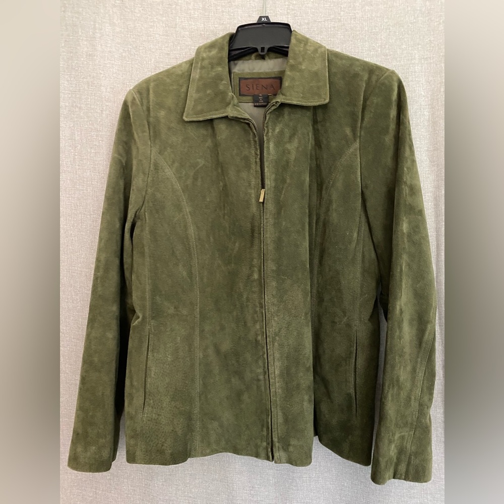 Siena Green Suede Zip-Up XL Jacket